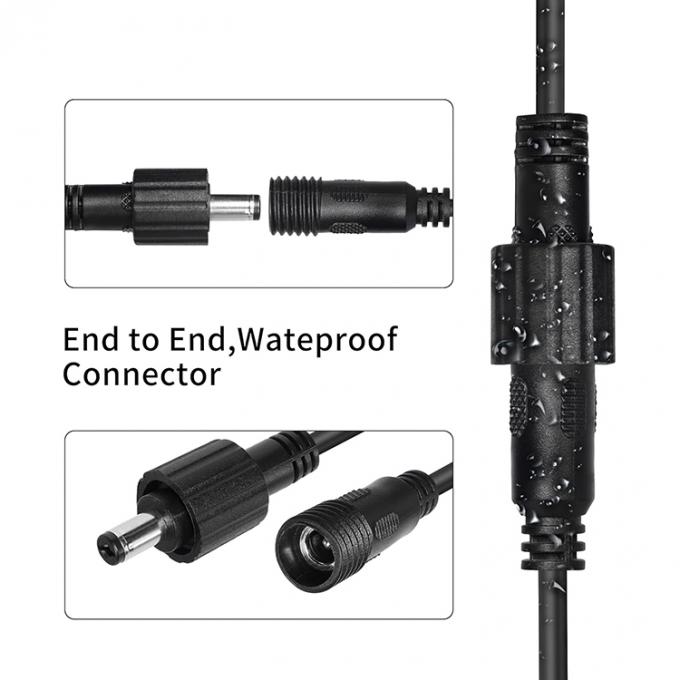 防水 男性から女性 DC ジャック 5.5x2.1mm 5.5x2.5mm 3.5x1.35mm 電源延長ケーブル 1