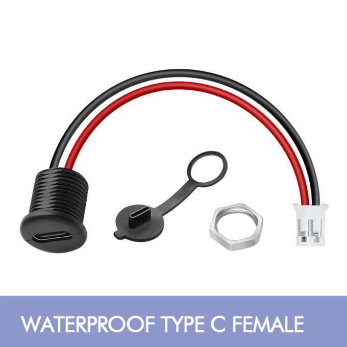 IP67 IP68 防水キャップ USBタイプC 女性ソケットジャック 2ピン PH 2.0 XH 2.54 SH1.0 VH ZH MX接続ケーブル 0