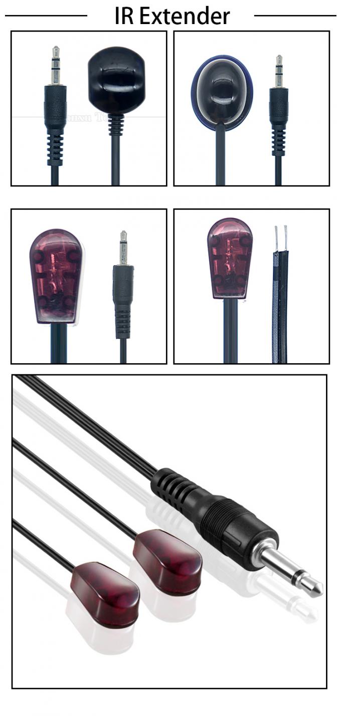 3.5mm ジャック オーディオ ジャック 赤外線IR受信機 エミッター 送信機 リピエーター エクステンダーケーブル ケーブルボックス DVR テレビ STB 0