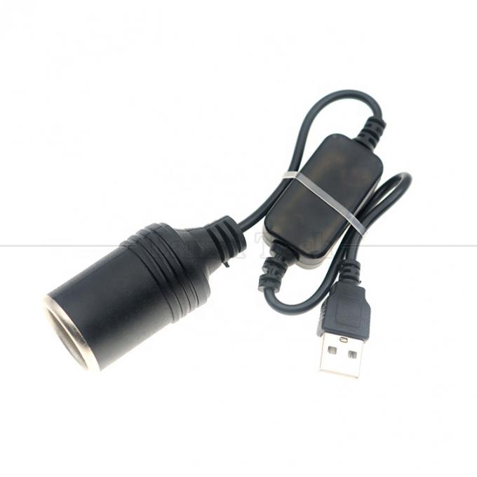 セットアップ 充電器 USB A 男性 5V から 12V 車用タバコ点灯器ソケット 女性変換ケーブル 2
