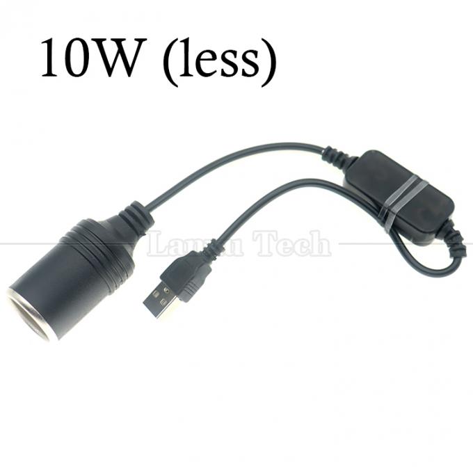 セットアップ 充電器 USB A 男性 5V から 12V 車用タバコ点灯器ソケット 女性変換ケーブル 1