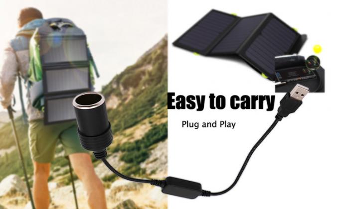 セットアップ 充電器 USB A 男性 5V から 12V 車用タバコ点灯器ソケット 女性変換ケーブル 7