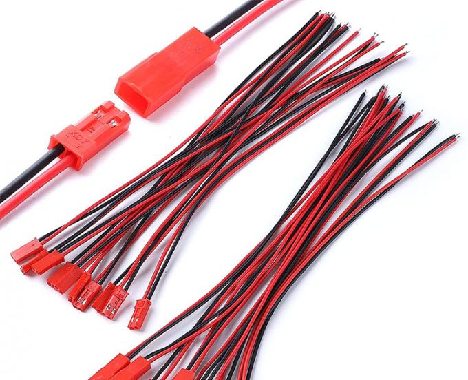 22AWG 男性 女性 2 PIN JST SYP RCY プラグ接続器 裸の端のピッグテールワイヤリードケーブル 0