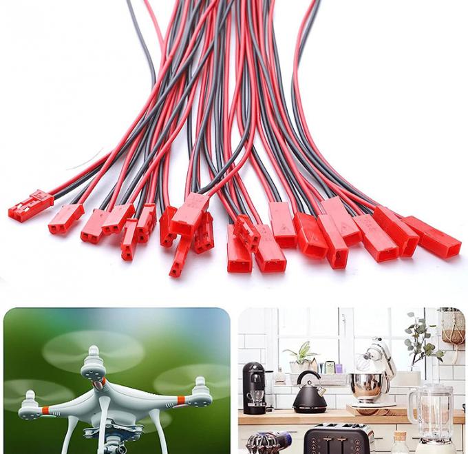 22AWG 男性 女性 2 PIN JST SYP RCY プラグ接続器 裸の端のピッグテールワイヤリードケーブル 4