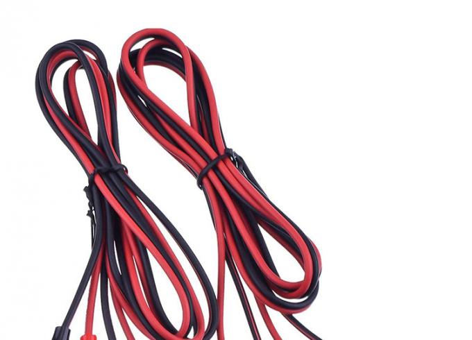 12v ダブルエンド 黒 赤 電気テストリード ジャンパーワイヤ アリガター クロコダイル クリップケーブル 1