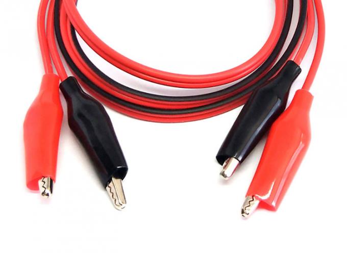 12v ダブルエンド 黒 赤 電気テストリード ジャンパーワイヤ アリガター クロコダイル クリップケーブル 7