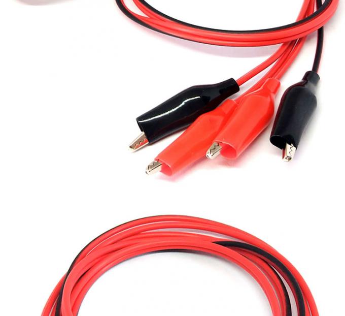 12v ダブルエンド 黒 赤 電気テストリード ジャンパーワイヤ アリガター クロコダイル クリップケーブル 6