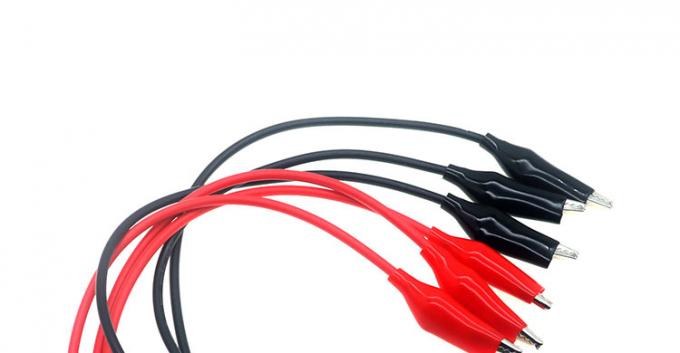 12V 赤 黒 アリガター クリップ バッテリーケーブル 0