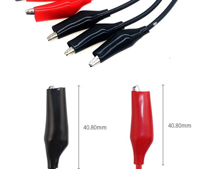 12V 赤 黒 アリガター クリップ バッテリーケーブル 2