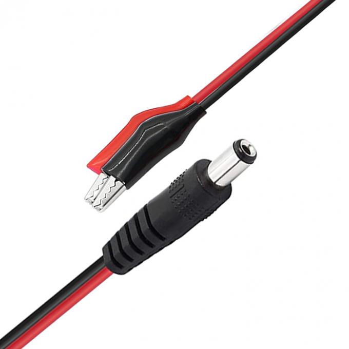 2.1mmx5.5mm 12V DC 男性ジャックからアリガターのクリップ電源ケーブルコネクタ CCTVセキュリティカメラ照明 1