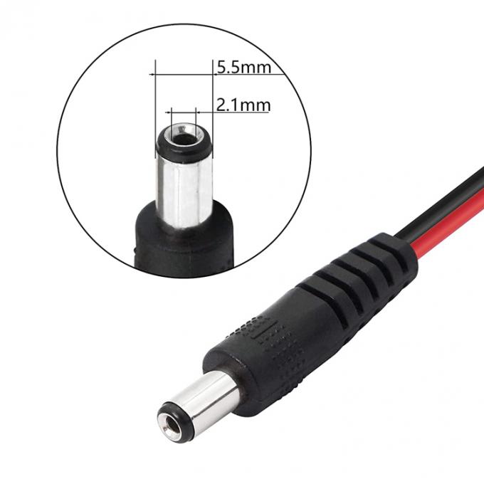 2.1mmx5.5mm 12V DC 男性ジャックからアリガターのクリップ電源ケーブルコネクタ CCTVセキュリティカメラ照明 2
