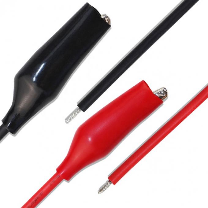 ブラック レッド シングル アリガター クリップ テスト 電源ケーブル 2