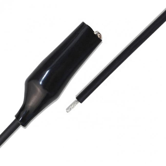 ブラック レッド シングル アリガター クリップ テスト 電源ケーブル 3