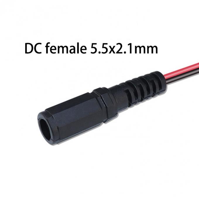 12V DC 5.5x2.1mm 女性 バレル ジャックからアリガター クリップ CCTV セキュリティカメラの電源ケーブル接続器 2