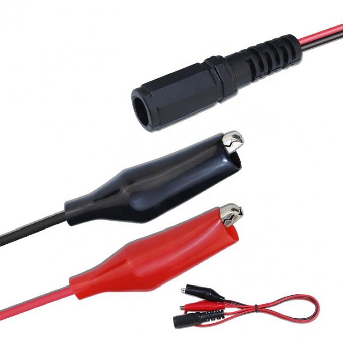 12V DC 5.5x2.1mm 女性 バレル ジャックからアリガター クリップ CCTV セキュリティカメラの電源ケーブル接続器 5