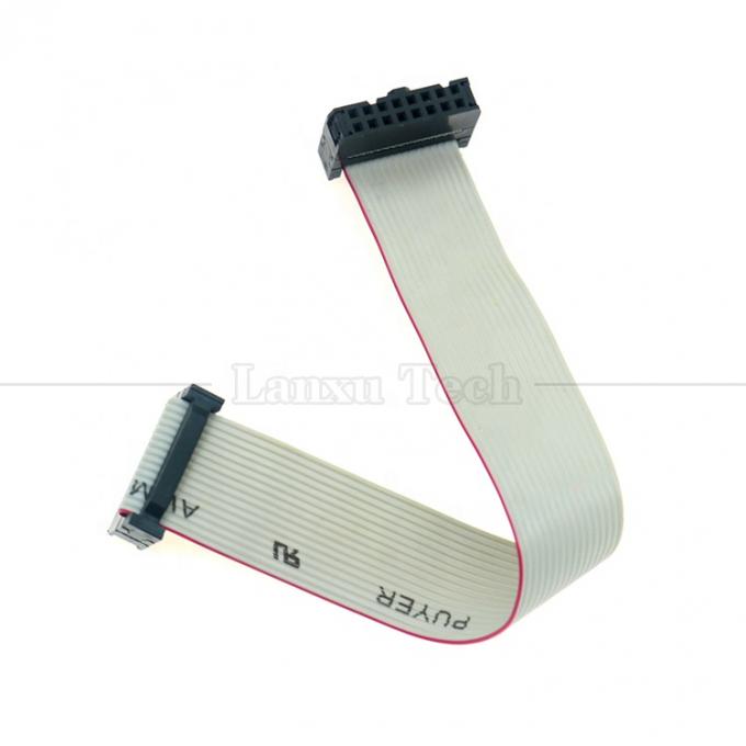 女性から女性へ 16 PIN 1.27mm ピッチ IDC 2.54mm コンネクタ GPIO グレー フラットリボンワイヤーケーブル ハードドライブ CD ラスベリー Pi 3