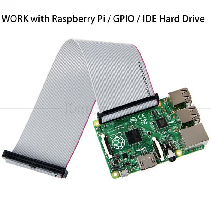女性から女性へ 16 PIN 1.27mm ピッチ IDC 2.54mm コンネクタ GPIO グレー フラットリボンワイヤーケーブル ハードドライブ CD ラスベリー Pi 7