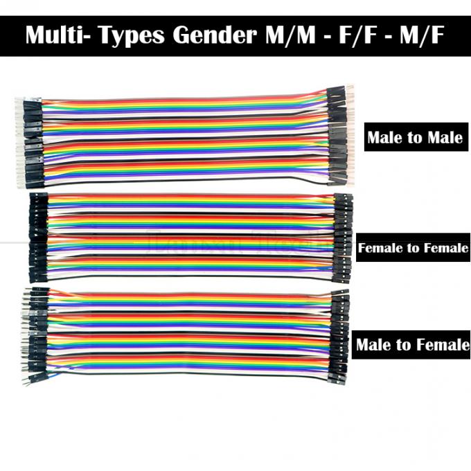 10cm 20cm 30cm 女性から女性へ 男性から男性へ 40ピンデュポンコネクタ ブレッドボード GPIO ジャンパーワイヤー アードゥイノ ラズベリーパイ 5