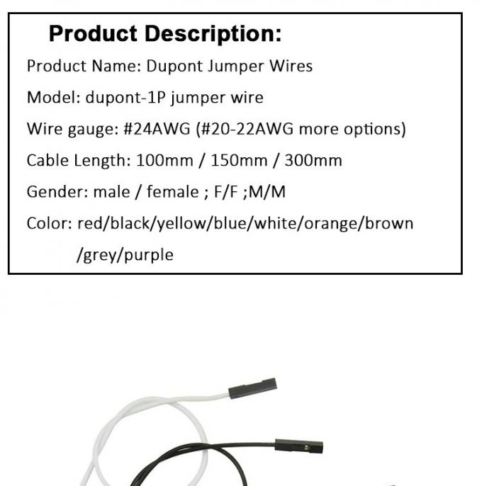 男性から男性へ 女性から女性へ 2.54mm 1ピンデュポンコネクタ アルディノ用のソルダーレスパンボードジャンパーワイヤー 0