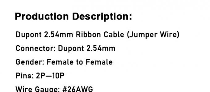 2p 3p 4p 5p 6p 7p 8p 9p 10p 女性から女性へ 2.54mm デュポンコネクタ リボン ジャンパーワイヤー 0