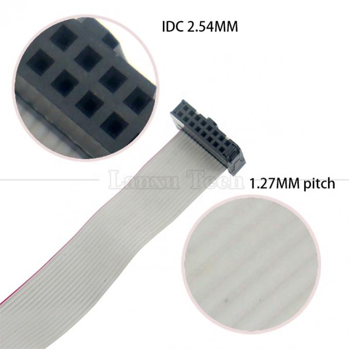 6 8 10 12 14 16 18 20 24 26 30 32 34 40 50 60 64 PIN 1.27mmピッチIDC 2.54mm2.0mmコネクタ グレーフラットリボンワイヤーケーブル 4