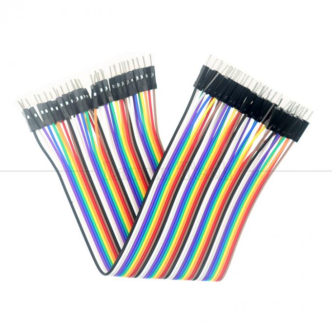10cm 20cm 30cm 40ピン 男性から男性へ 女性から女性へ デュポント GPIO ブレッドボード レインボー リボン ジャンパーワイヤー ラズベリーパイ用ケーブル 1
