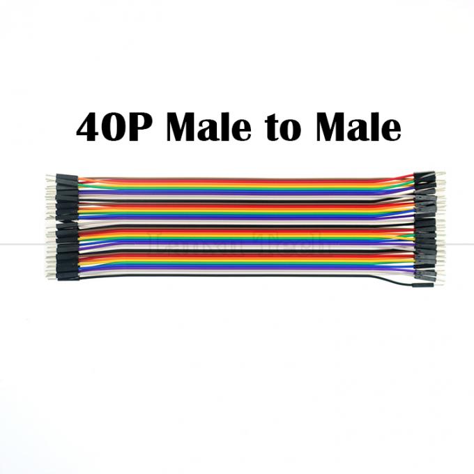 10cm 20cm 30cm 40ピン 男性から男性へ 女性から女性へ デュポント GPIO ブレッドボード レインボー リボン ジャンパーワイヤー ラズベリーパイ用ケーブル 4