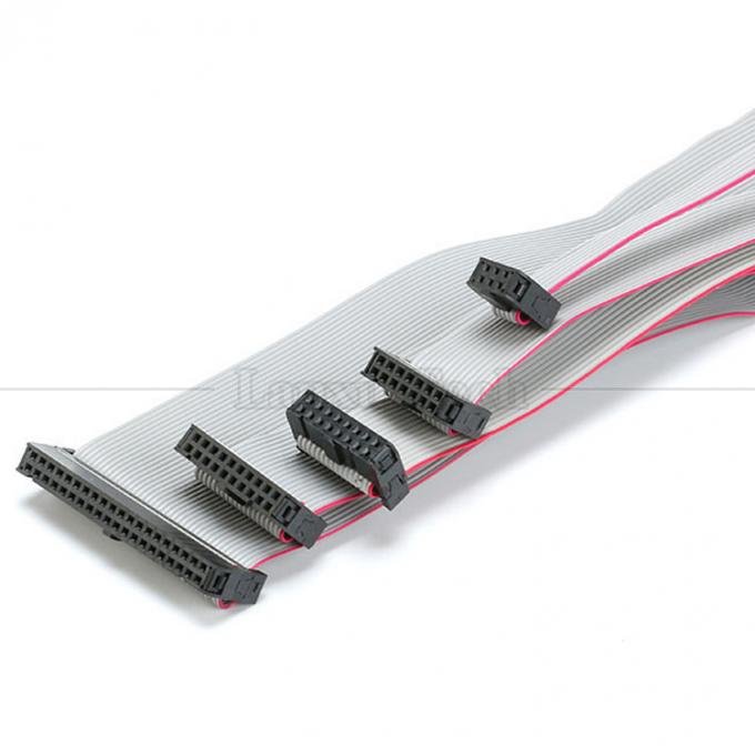 IDC 2.54mm コネクタ 8 10 12 14 16 18 20 30 40 50 60 PIN 1.27mm ピッチグレーフラットリボンケーブル 8