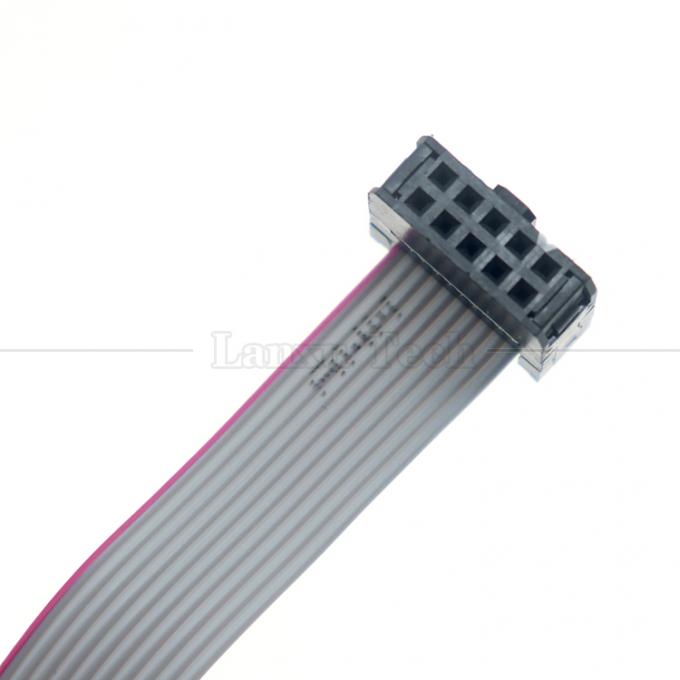 女性から女性へ 10 PIN 1.27mm ピッチ IDC 2.54mm コネクタ GPIO グレー フラットリボンワイヤケーブル ハードドライブ CD ラスベリー Pi 2