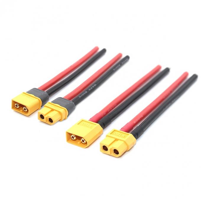 12AWG 16AWG 100mm 150mm 200mm XT30U XT60 XT60H XT90 コンネクタ 男性 女性から裸のワイヤーへ 1