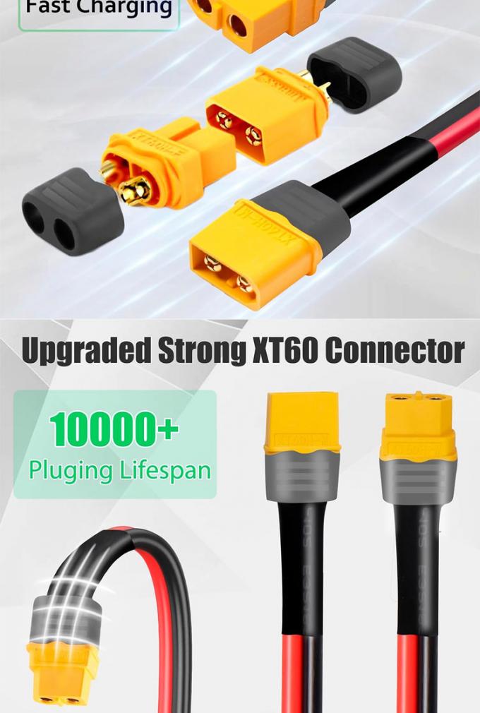10AWG 12AWG 男性から女性へ XT60 XT60H コンネクタ 拡張アダプタケーブル RC電池発電所太陽光パネル 3