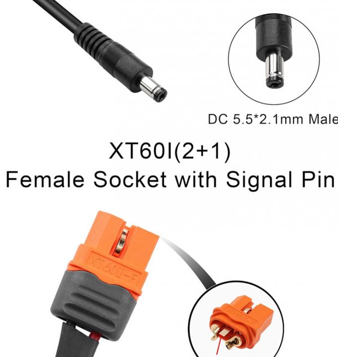 DC 5.5x2.1mm 5.5x2.5mm プラグ 男性 バレル ジャック XT60 バッテリー コンネクタ ワイヤーケーブル ソーラー パネル FPV 3