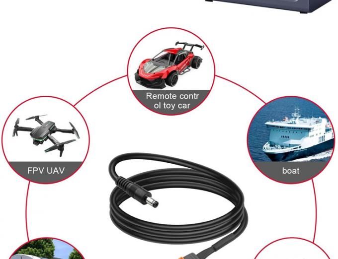 DC 5.5x2.1mm 5.5x2.5mm プラグ 男性 バレル ジャック XT60 バッテリー コンネクタ ワイヤーケーブル ソーラー パネル FPV 7
