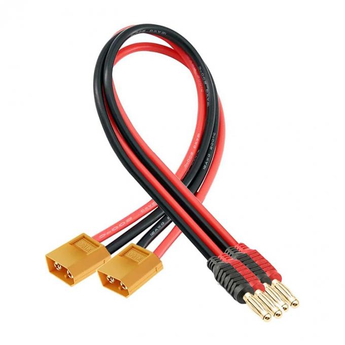 14AWG XT60 男性 4mm バナナコネクタケーブルへのプラグ RC Lipo バッテリー充電 FPV ドローン 1