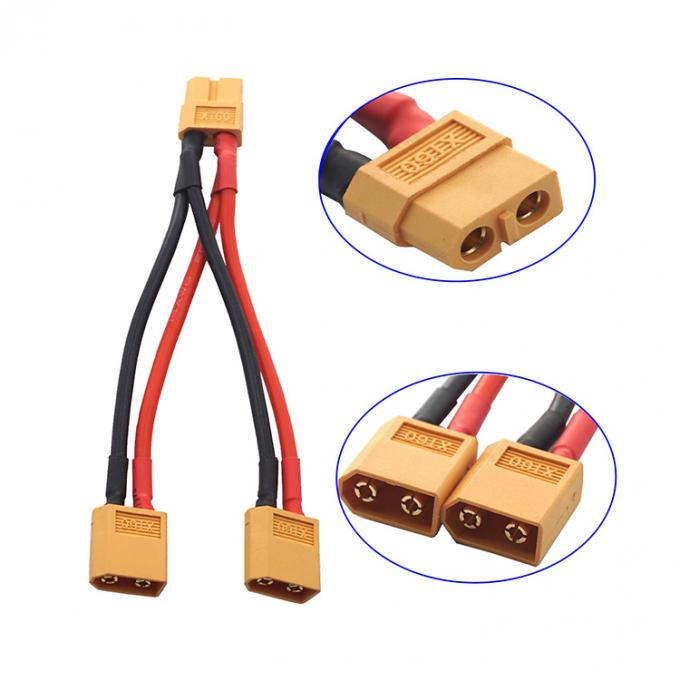 14AWG XT60 1 RC リポ電池のための女性から男性Yスプリッター拡張ケーブル 1