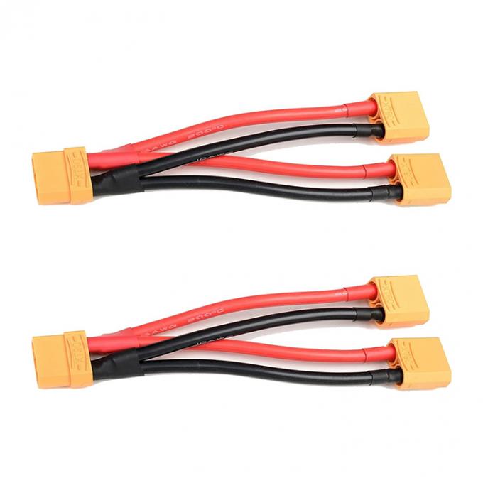 14AWG XT60 1 RC リポ電池のための女性から男性Yスプリッター拡張ケーブル 4