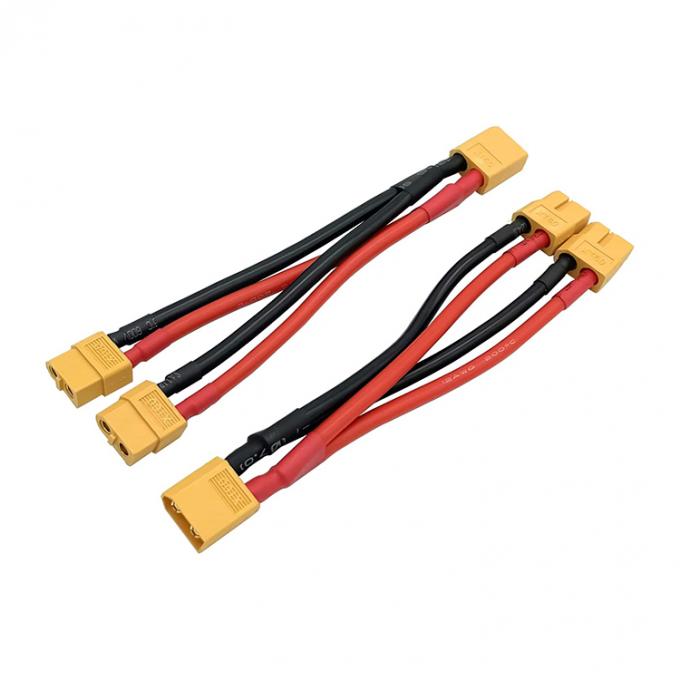 14AWG XT60 1 男性から2 女性へ RC リポ電池用のYスプリッター延長ケーブル 2