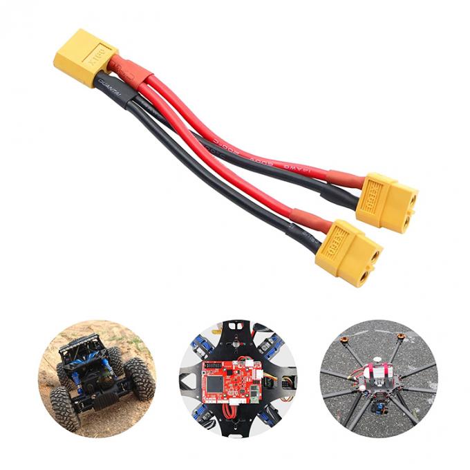 14AWG XT60 1 男性から2 女性へ RC リポ電池用のYスプリッター延長ケーブル 5