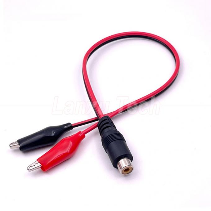 RCA 女性AVからアリガタークリップスピーカー用ケーブル 2
