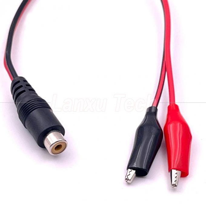 RCA 女性AVからアリガタークリップスピーカー用ケーブル 4