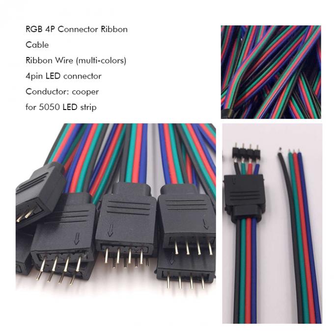 RGB 4ピンコネクタ 5050 LED リボンケーブル 1