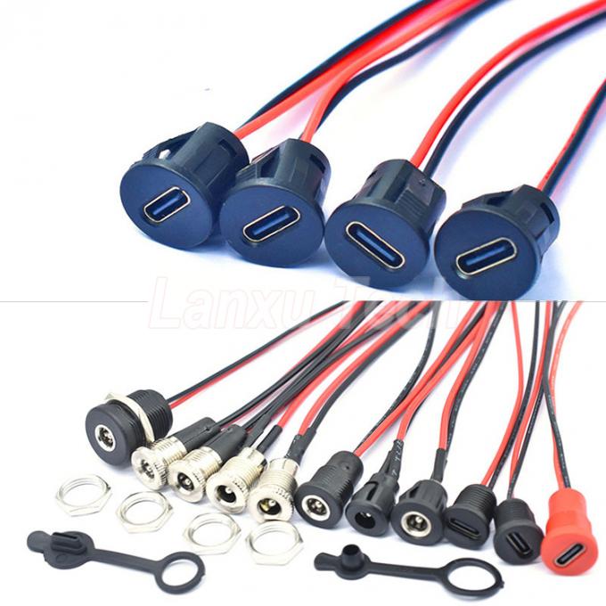 DC 022 5.5x2.1mm 5.5x2.5mm 女性ソケットスレッドマウント JST SM 2ピン接続ケーブル 0