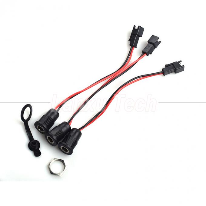 DC 022 5.5x2.1mm 5.5x2.5mm 女性ソケットスレッドマウント JST SM 2ピン接続ケーブル 3