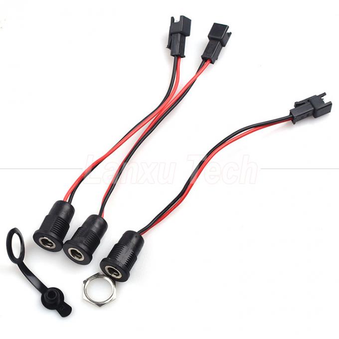 DC 022 5.5x2.1mm 5.5x2.5mm 女性ソケットスレッドマウント JST SM 2ピン接続ケーブル 4