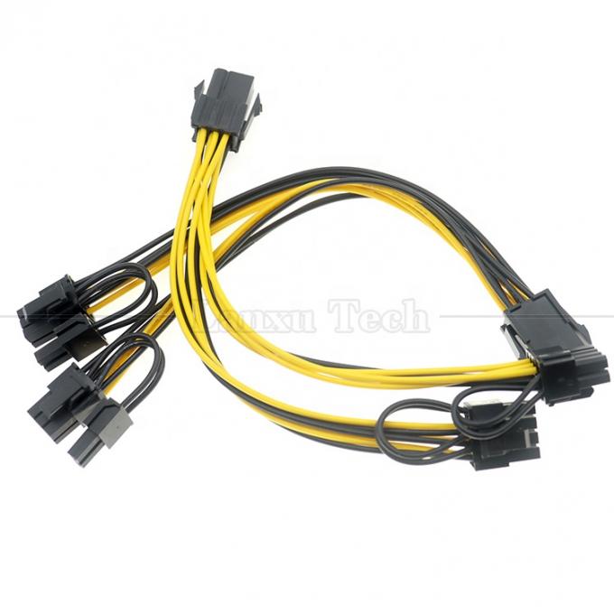 18AWG 純クーパースプリッター 6 PIN 女性から2人 8 PIN 6+2 男性 GPU グラフィックカード用 PCI エクスプレス PCIe ケーブル 5