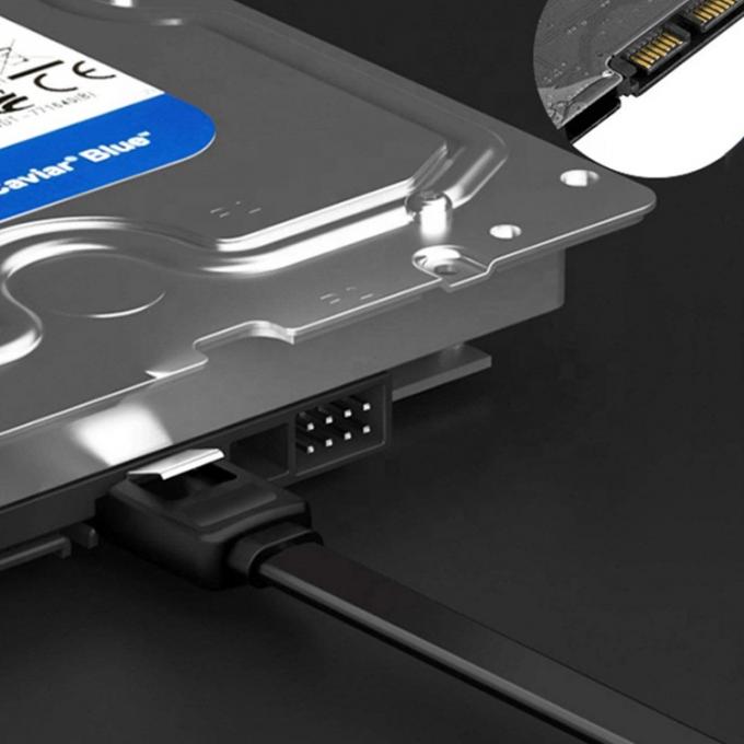 高速 6Gbps 90 度 右角 Sata III 3.0 ハードディスク用電源拡張ケーブル 3