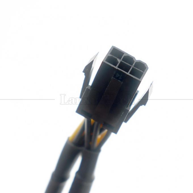 スリーブ 18AWG 純クーパー Y スプリッタ 6ピンからダブル 8ピン 6+2 PCI エクスプレス パワーアダプタ GPU用のPCIeケーブル拡張 4