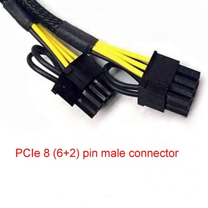 GPU 6 PIN 女性から2つ 8 PIN 男性 18AWG PCI エクスプレス マザーボード電源アダプター PCIe リザー 3.0拡張ケーブル 4