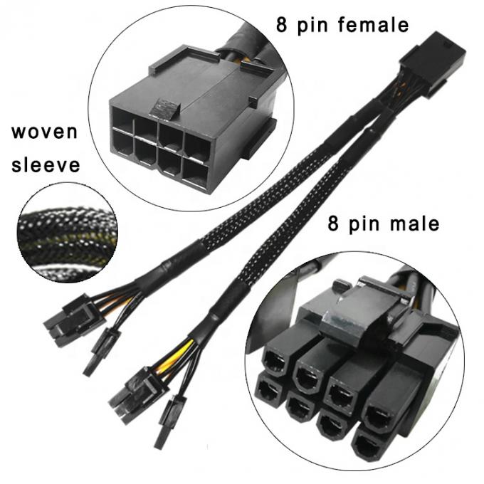 PCIe 8ピン 女性から2つ 8ピン 男性 PCI エクスプレス グラフィック ビデオ カード GPU パワー アダプター ケーブル 0