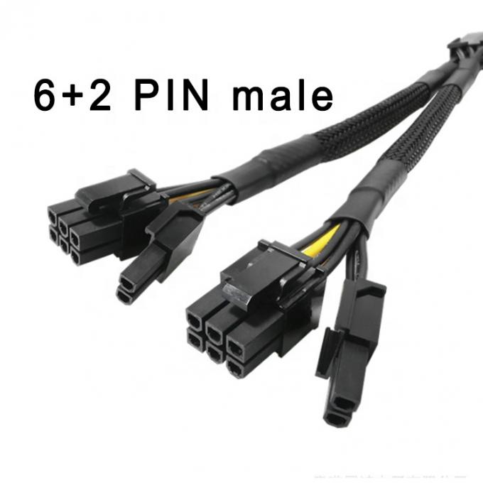 PCIe 8ピン 女性から2つ 8ピン 男性 PCI エクスプレス グラフィック ビデオ カード GPU パワー アダプター ケーブル 1